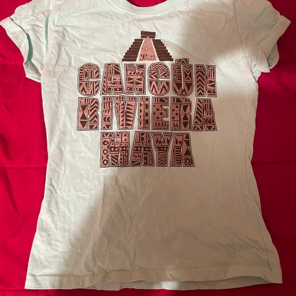 Light Blue Cancun Riviera Maya T-Shirt